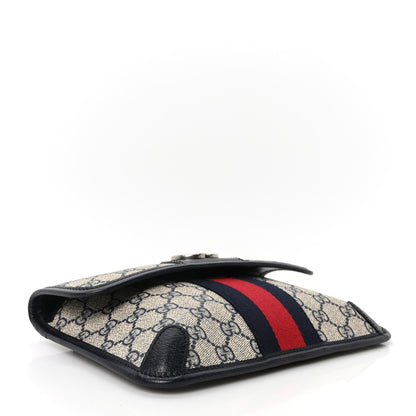 Gucci GG Supreme Monogram Web Small Ophidia Belt Bag 90 36 Beige Navy 4 of 11
