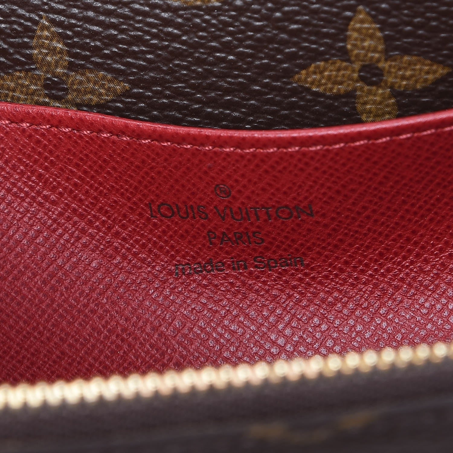 Louis Vuitton Monogram Emilie Wallet Red 6 of 7