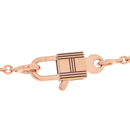Hermes 18K Rose Gold Diamond Birkin Amulettes Pendant Necklace 4 of 6