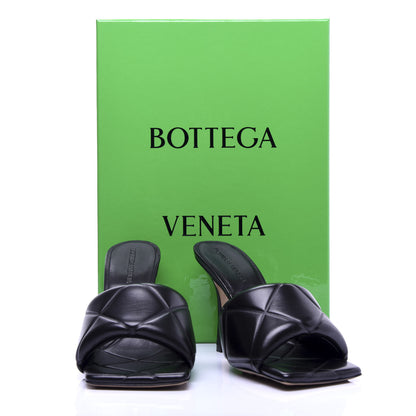 Bottega Veneta Nappa Quilted Rubber Lido Mule Sandals 38 Black 9 of 9