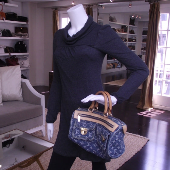 Louis Vuitton Monogram Denim Neo Speedy Blue 2 of 9