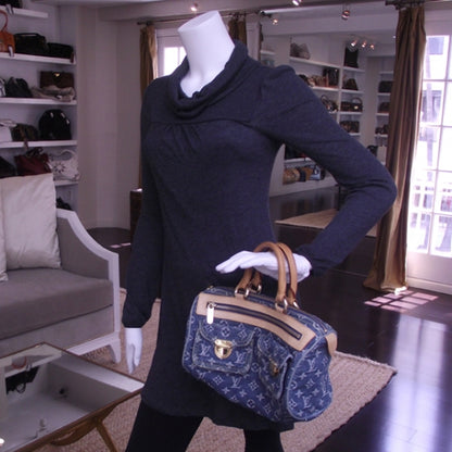 Louis Vuitton Monogram Denim Neo Speedy Blue 2 of 9