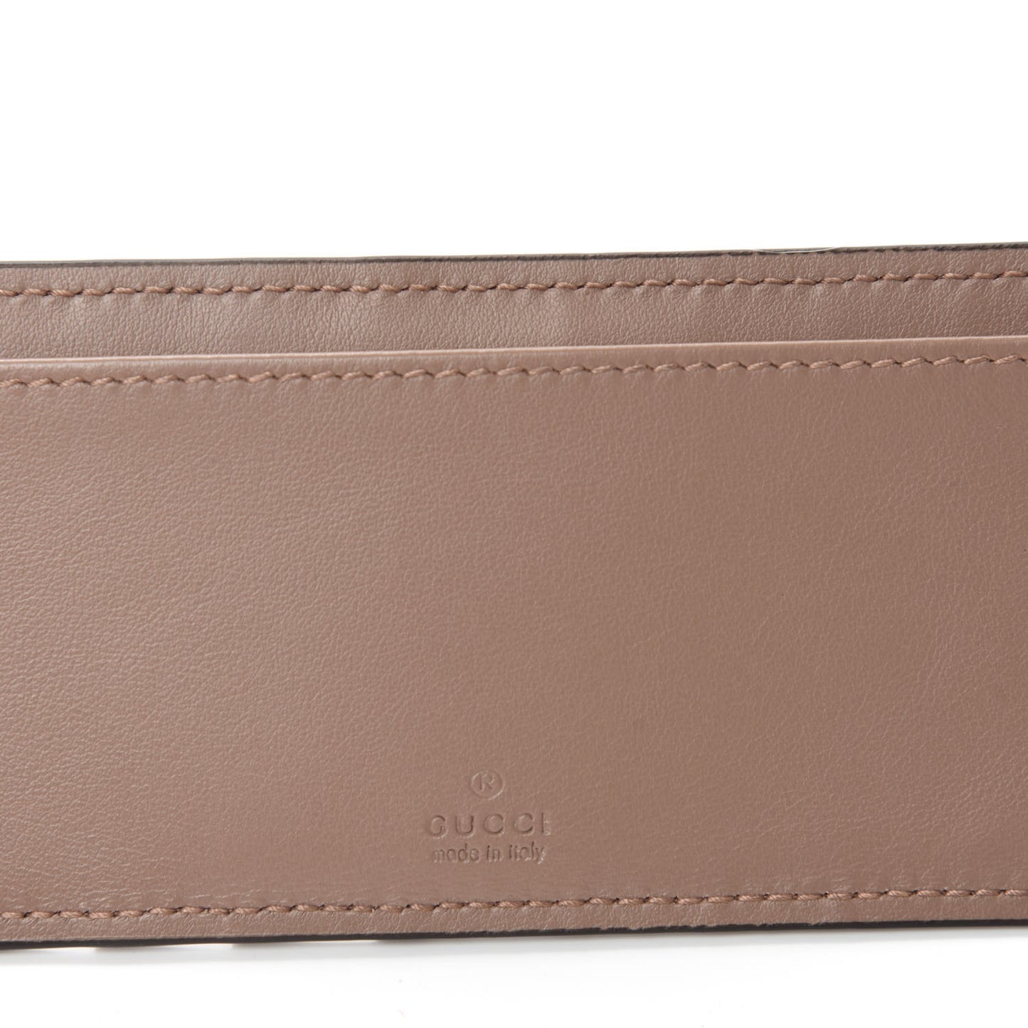 Calfskin Long Card Case Taupe