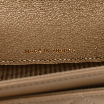 Chanel Caviar Quilted Flap Card Holder Wallet Beige 7 of 9