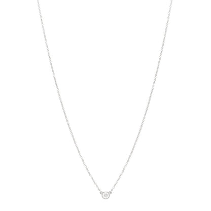 Tiffany Platinum Diamond .17ct Elsa Peretti Diamonds By The Yard Pendant Necklace 1 of 5