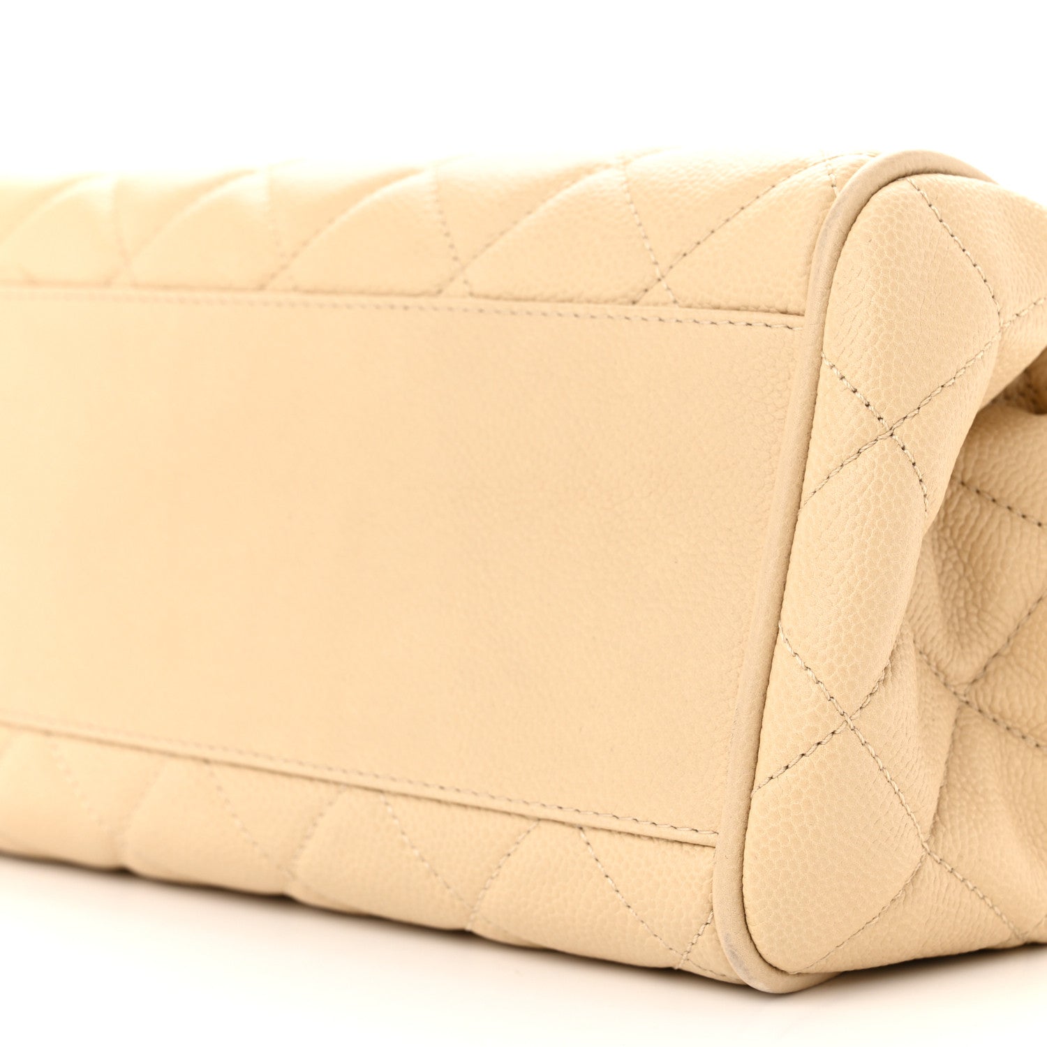 Chanel Caviar Quilted Timeless Accordion Flap Light Beige 10 of 11