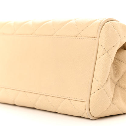 Chanel Caviar Quilted Timeless Accordion Flap Light Beige 10 of 11
