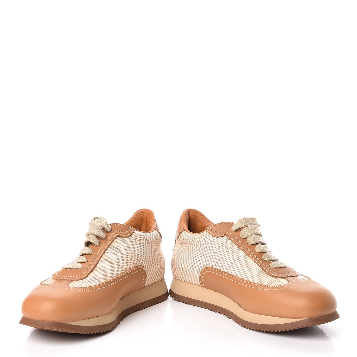Calfskin Toile Womens Quick Sneakers 37 Gold