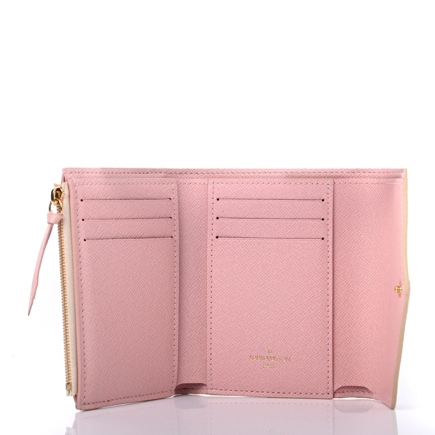 Louis Vuitton Damier Azur Victorine Wallet Rose Ballerine 5 of 7