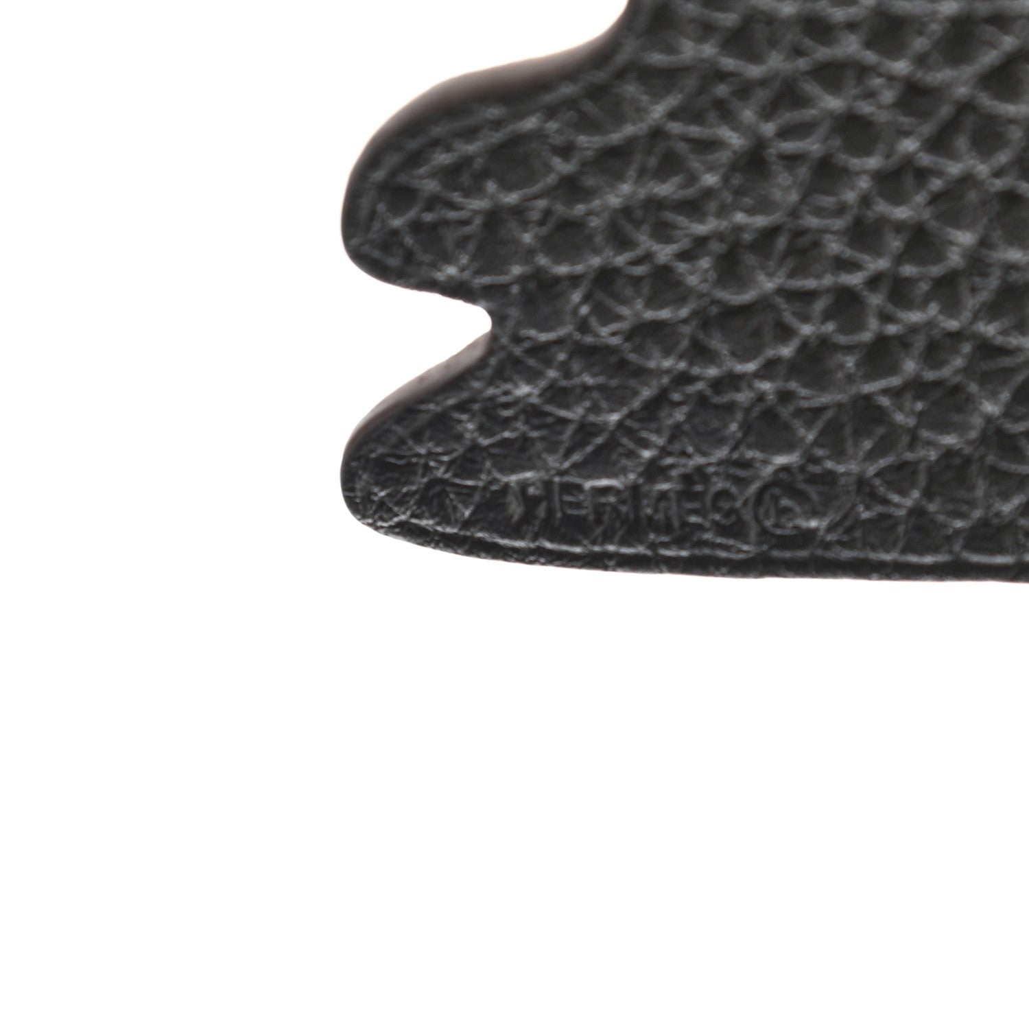 Hermes Togo Epsom Petit H Ghost Bag Charm Black Rouge Casaque 4 of 4