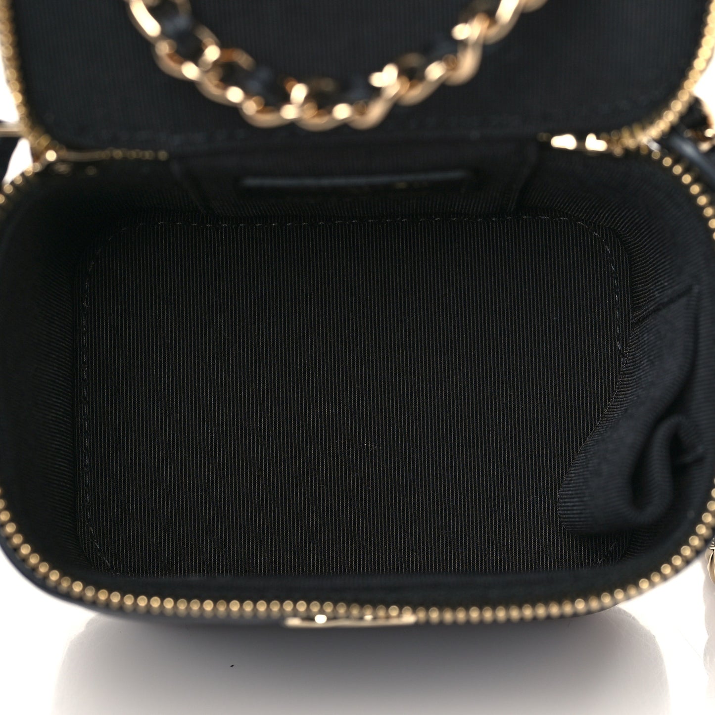 Lambskin Quilted My Chanel Lady Vanity Case With Chain Black