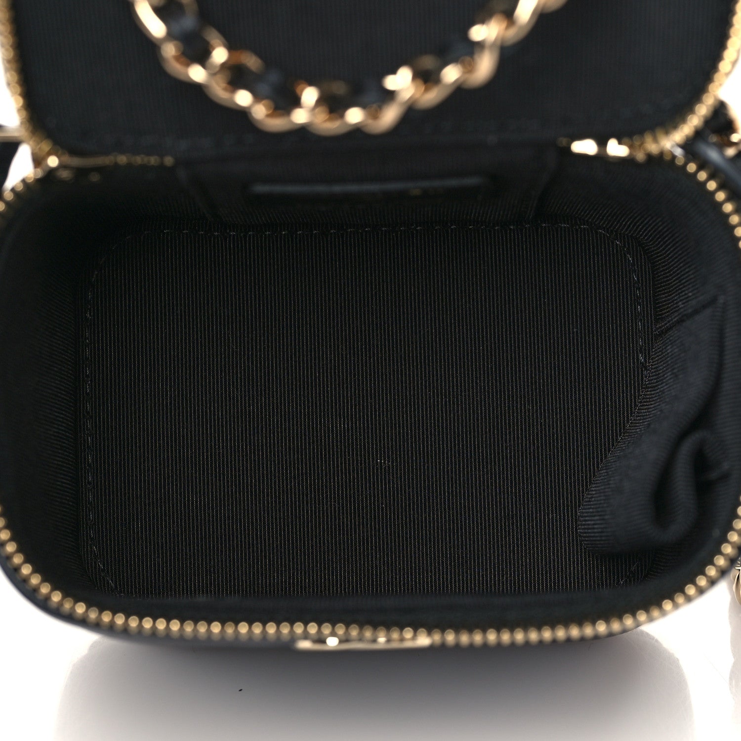 Chanel Lambskin Quilted My Chanel Lady Vanity Case With Chain Black 5 of 10