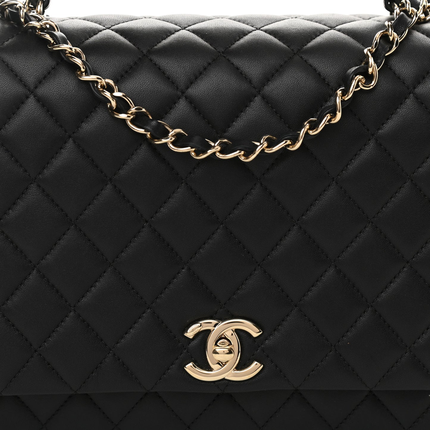 Lambskin Quilted Medium Citizen Chic Flap Black