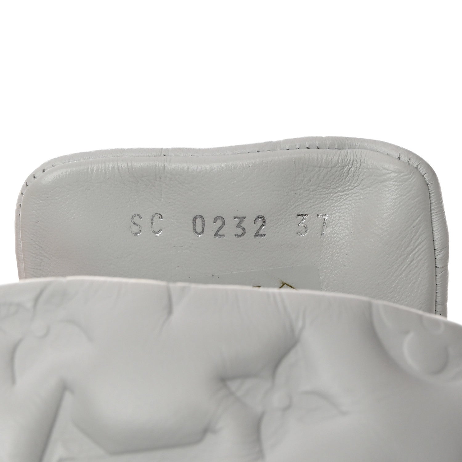 Louis Vuitton Lambskin Embossed Monogram Pool Pillow Flat Comfort Mule 37 White 7 of 9