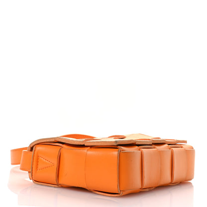 Bottega Veneta Lambskin Maxi Intrecciato Cassette Crossbody Bag Tangerine 4 of 10