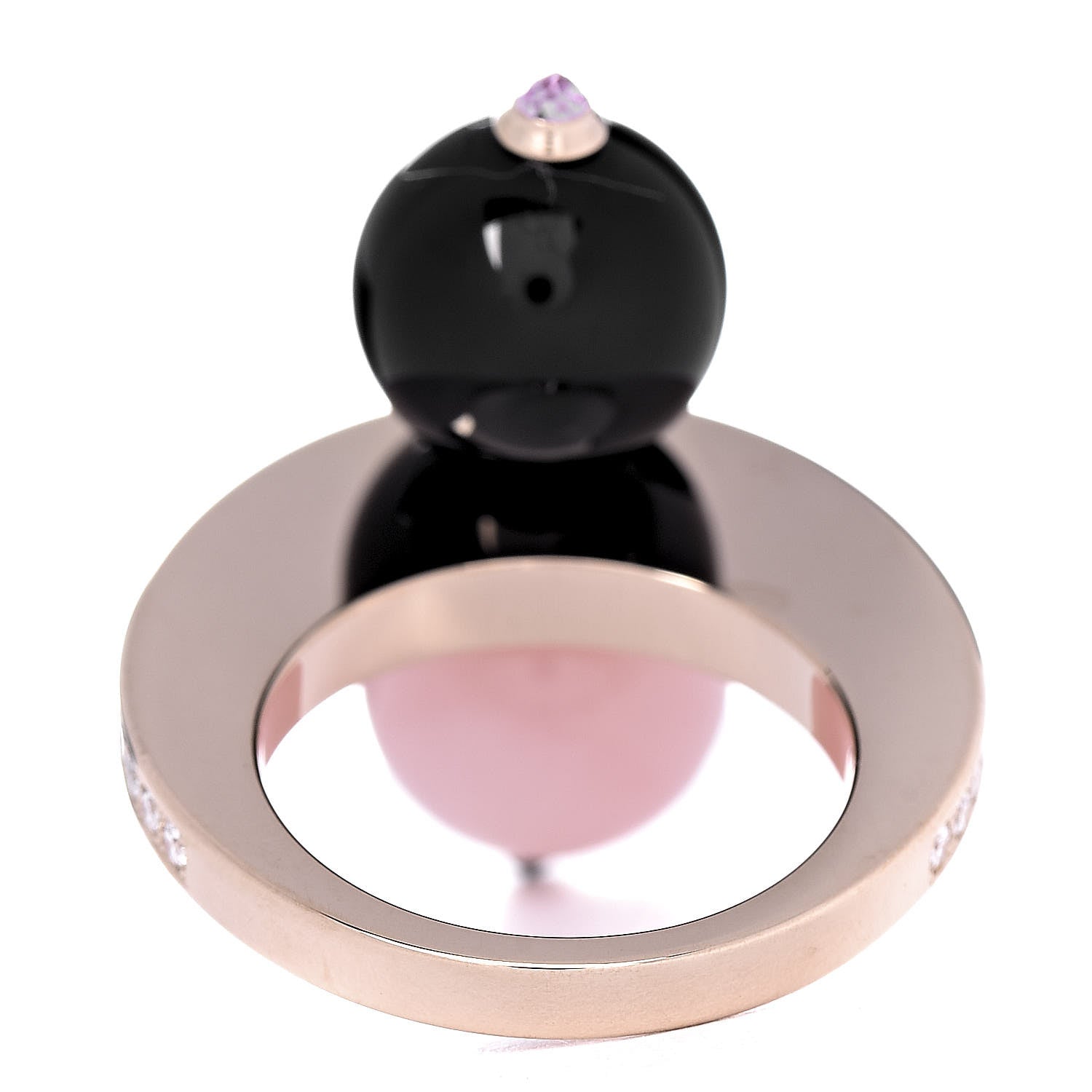 Cartier 18K Pink Gold Diamond Onyx Pink Opal Sapphire Evasions Joaillieres Ring 52 6 4 of 6