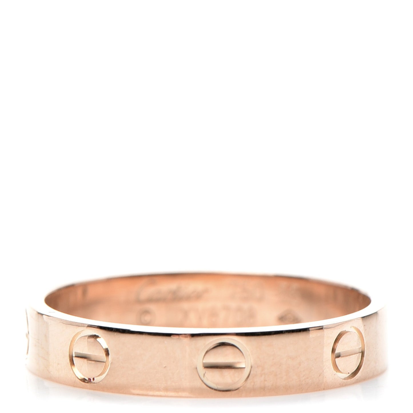 18K Pink Gold 3.5mm LOVE Wedding Band Ring 56 7.5