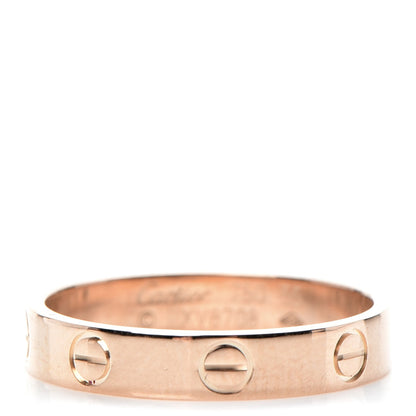 Cartier 18K Pink Gold 3.5mm LOVE Wedding Band Ring 56 7.5 1 of 5