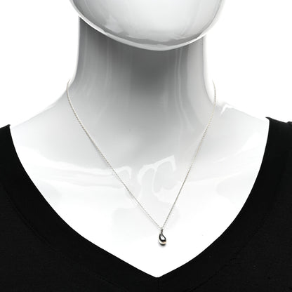 Tiffany Sterling Silver 12mm Elsa Peretti Tear Drop Pendant Necklace 2 of 4