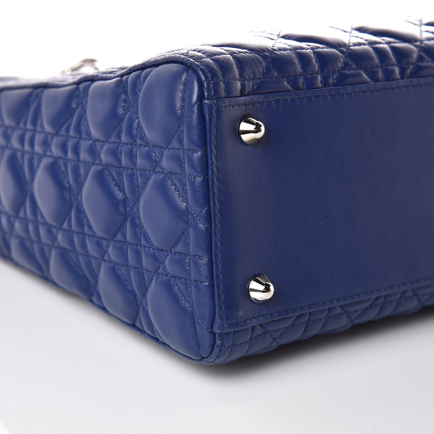 Lambskin Cannage Large Lady Dior Blue