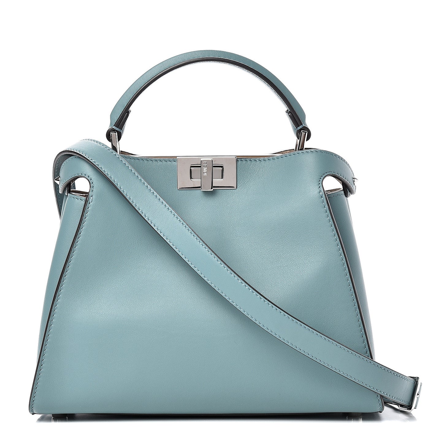 Vitello Tahiti Burro Bi-Color Medium Peekaboo Iconic Essentially Satchel Pound Sand Nuvola