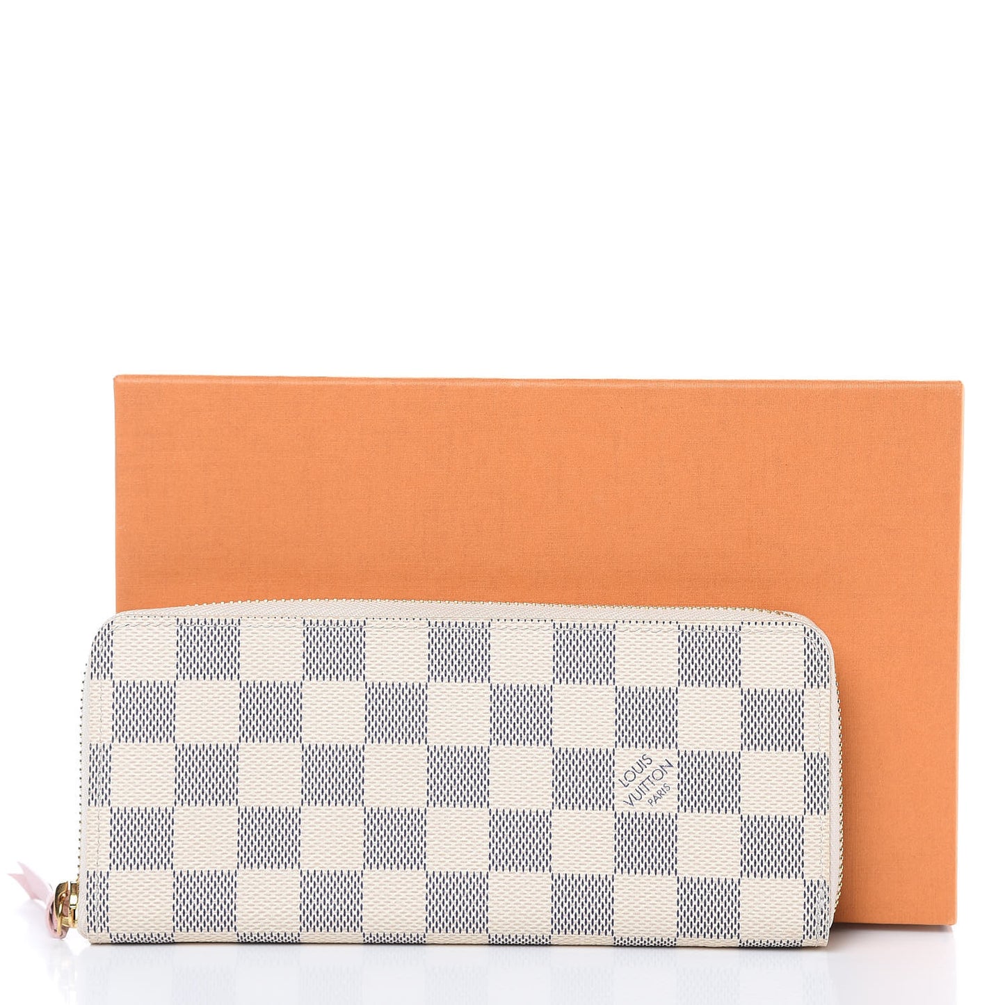Damier Azur Clemence Wallet Rose Ballerine