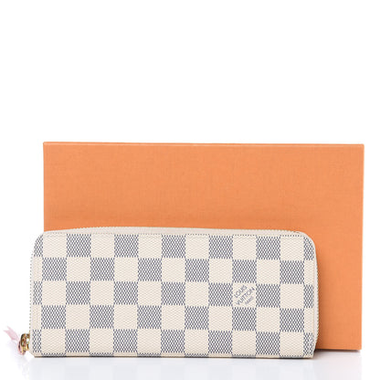 Louis Vuitton Damier Azur Clemence Wallet Rose Ballerine 9 of 9