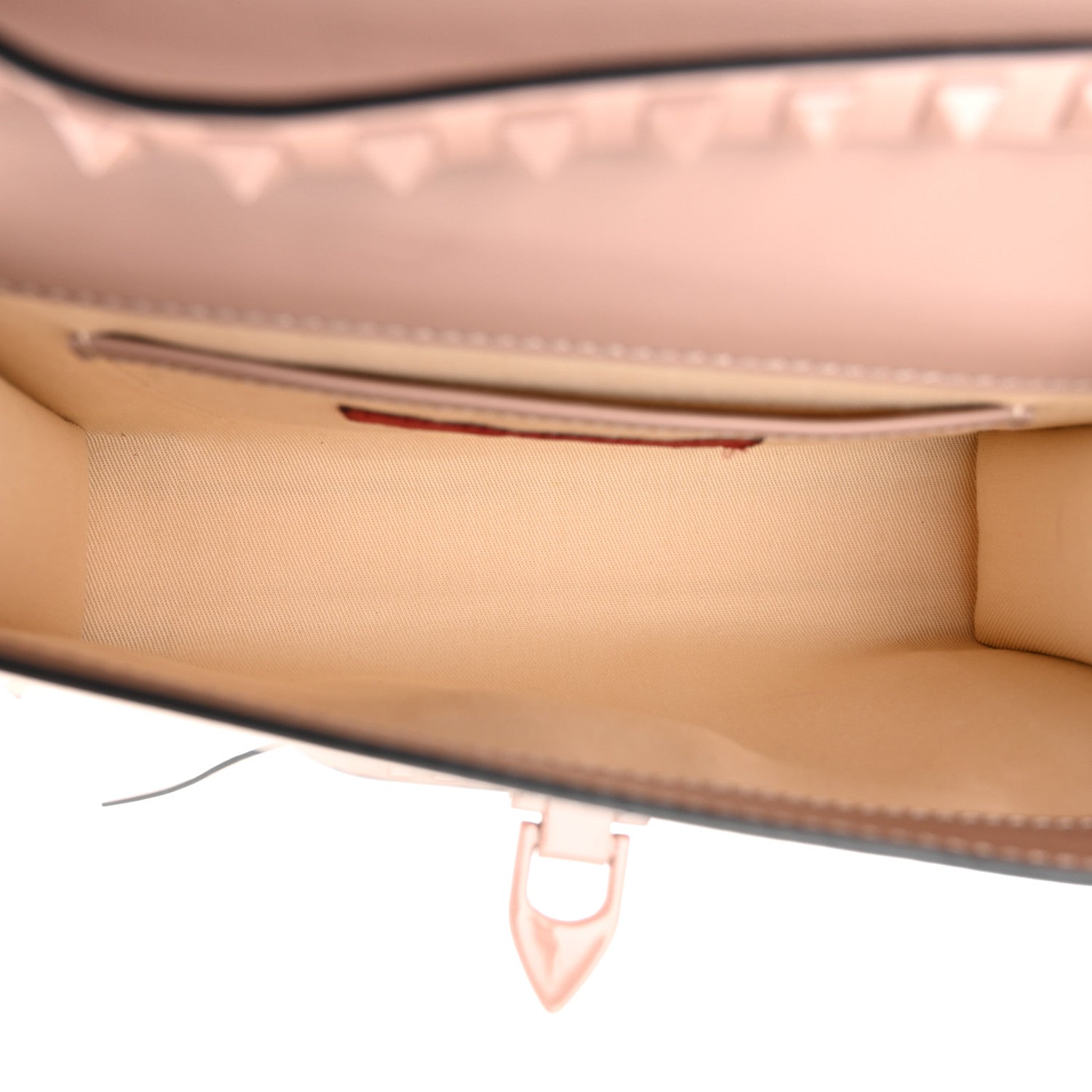 Valentino Garavani Vitello Monochrome Medium Rockstud Flip Lock Crossbody Bag Poudre 5 of 9