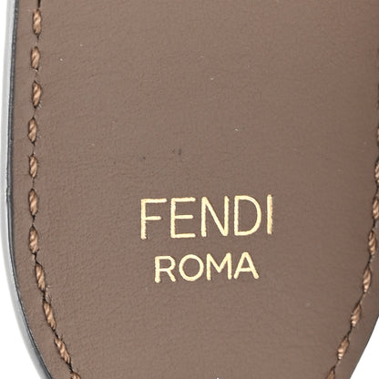 Fendi Calfskin Shiny Nappa Lace Up Bow Strap You Brown 4 of 4