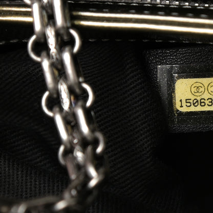 Chanel Metallic Patent Quilted Medium Just Mademoiselle Bowling Bag Green Degrade 7 of 10
