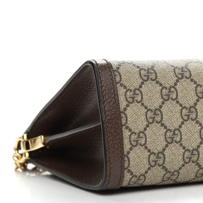 Gucci GG Supreme Monogram Web Medium Ophidia Chain Shoulder Bag Brown 8 of 9