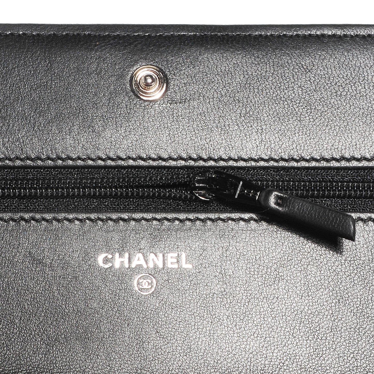 Lambskin Quilted Boy Wallet On Chain WOC Black