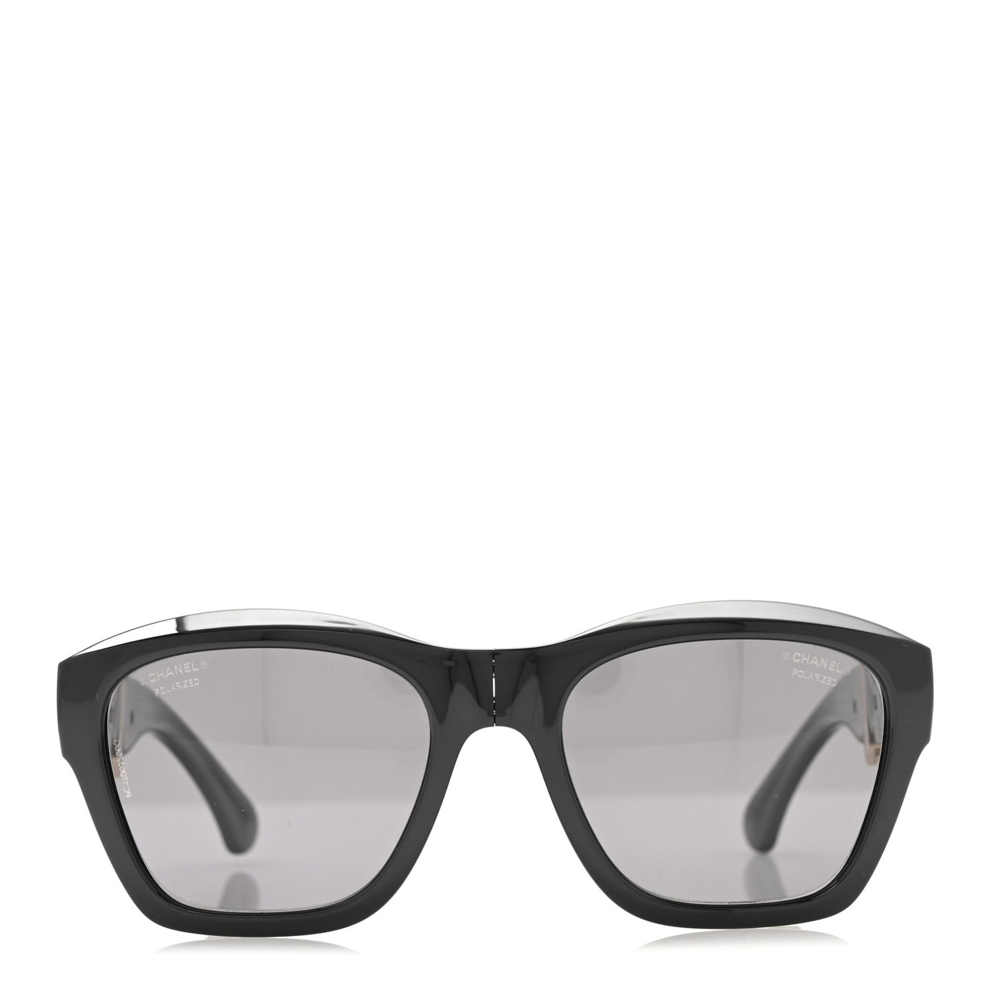 Acetate Crystal Polarized Square Folding Sunglasses 71692 Black
