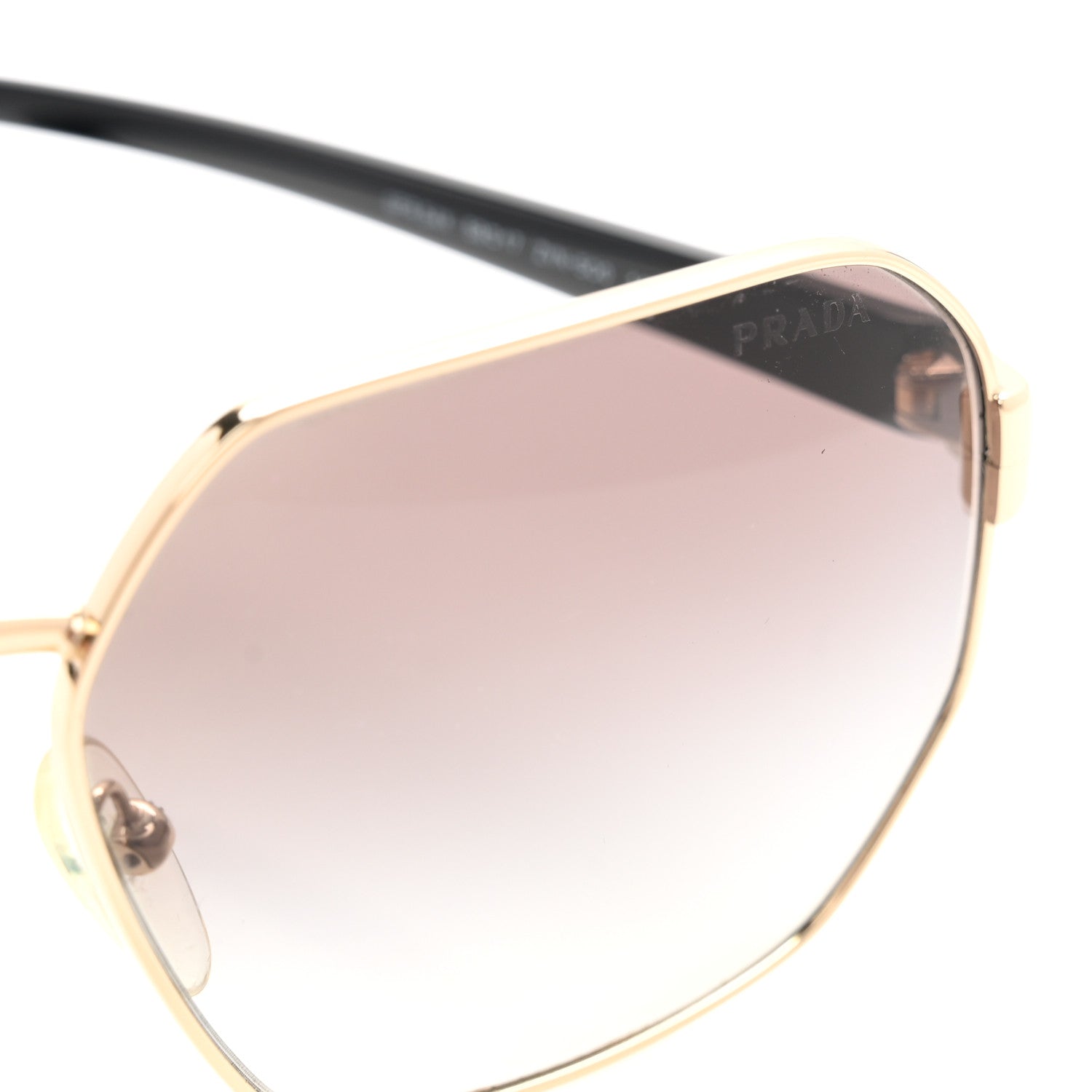 Prada Metal Sunglasses SPR 54X Gold Black 7 of 8