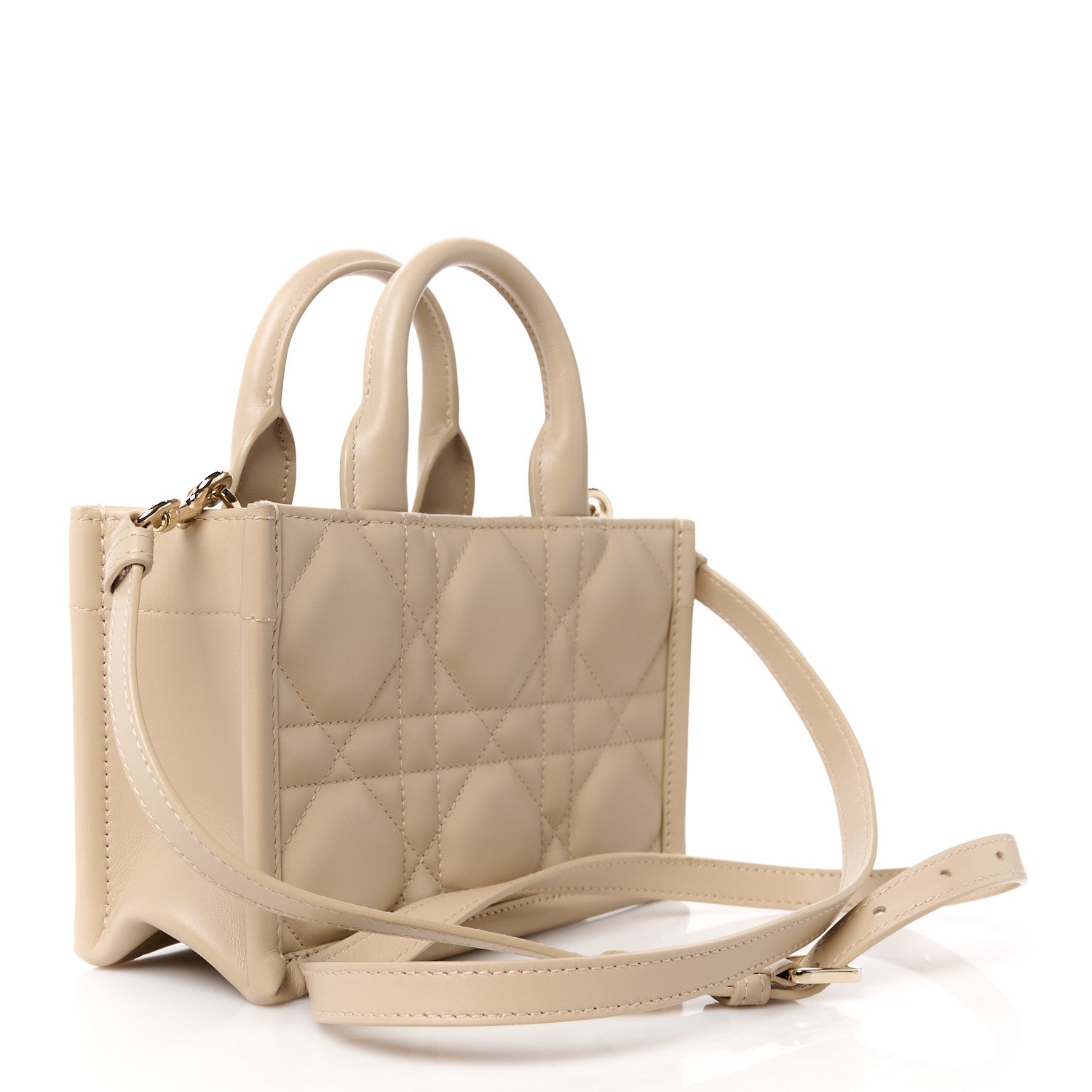 Christian Dior Calfskin Macrocannage Mini Book Tote Trench Beige 3 of 10