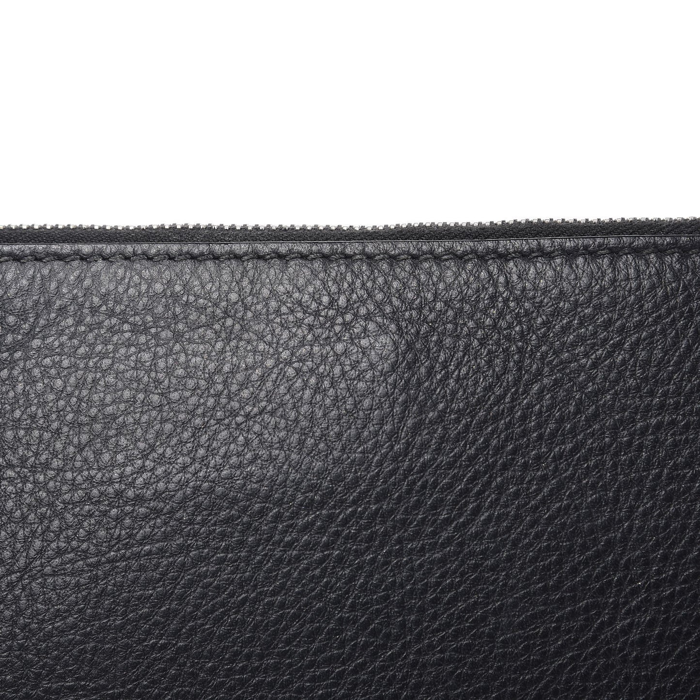 Calfskin Logo Everyday Second Bag Black White