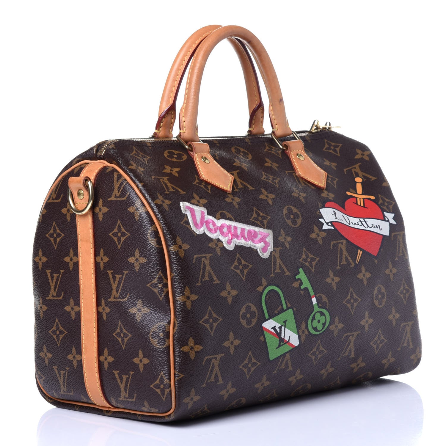 Louis Vuitton Monogram Patches Speedy Bandouliere 30 3 of 12