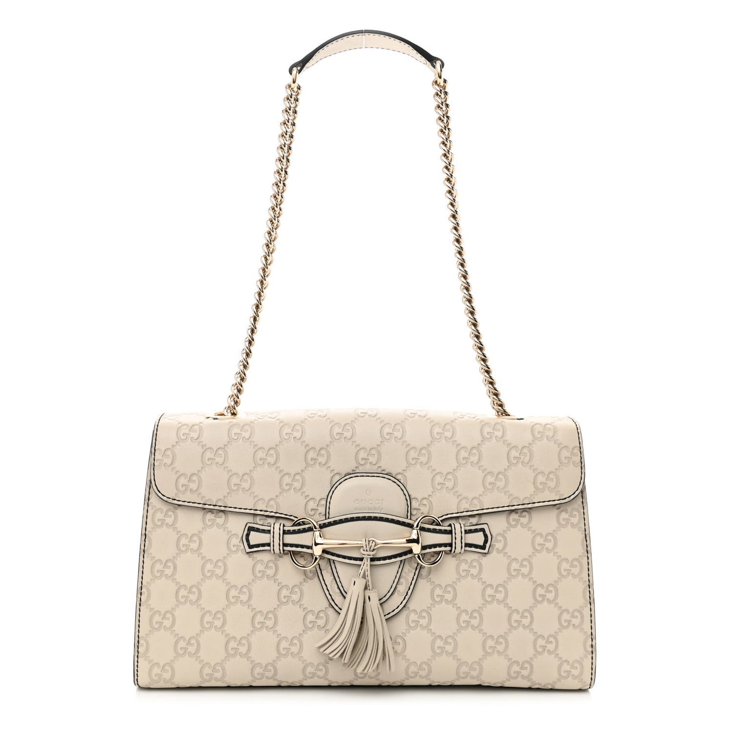 Guccissima Signature Medium Emily Chain Shoulder Bag Mystic White