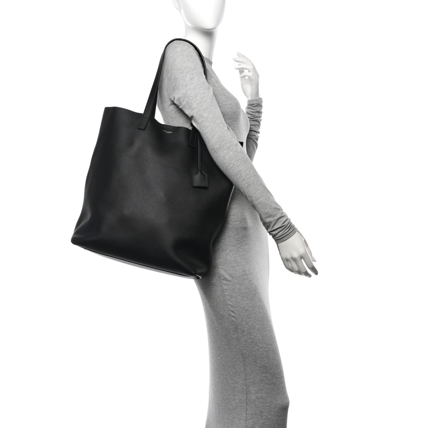 Saint Laurent Calfskin Bold Shopping Tote Black 2 of 13
