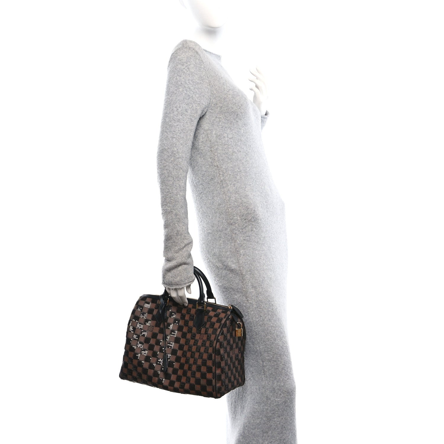 Louis Vuitton Damier Paillettes Speedy 30 Black 2 of 10
