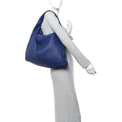 Bottega Veneta Nappa Intrecciato Maxi Veneta Hobo Baltic Blue 2 of 11