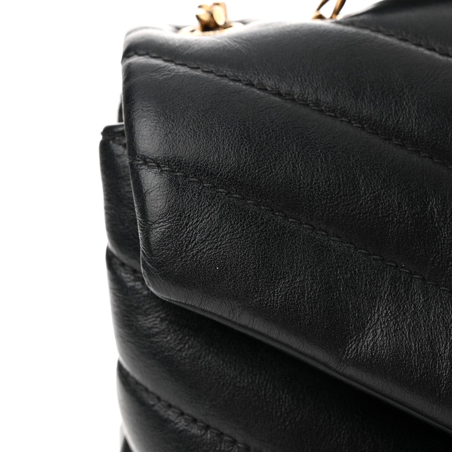 Saint Laurent Calfskin Y Quilted Monogram Small Loulou Chain Satchel Black 15 of 15