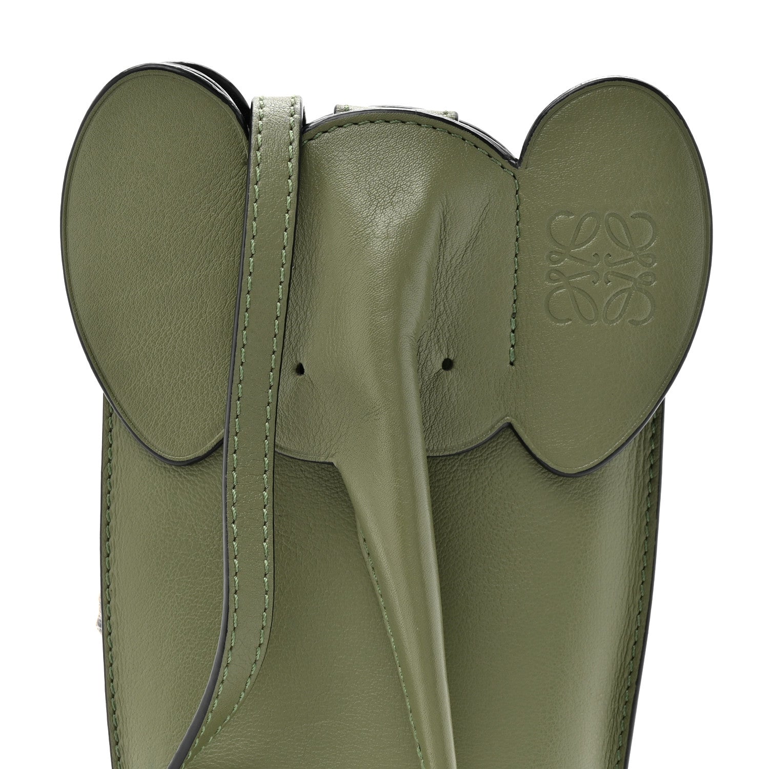 Loewe Calfskin Elephant Pouch Crossbody Bag Avocado 8 of 12