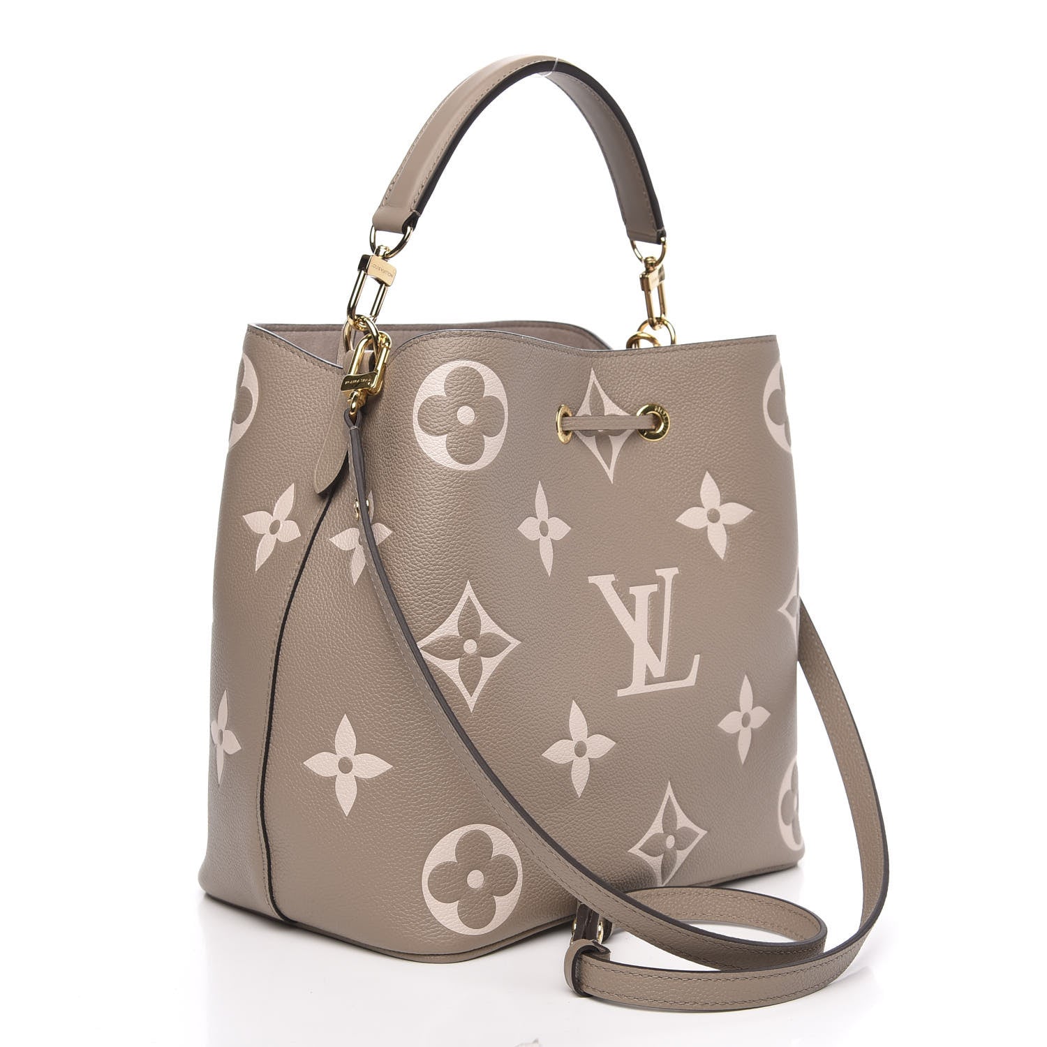 Louis Vuitton Empreinte Monogram Giant Neonoe MM Tourterelle Creme 4 of 10