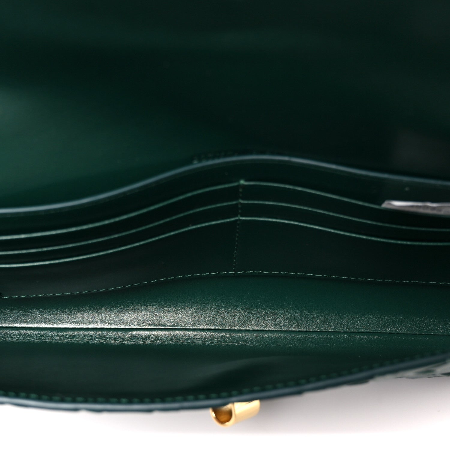 Bottega Veneta Nappa Intrecciato Long Andiamo Top Handle Clutch Emerald Green 5 of 11