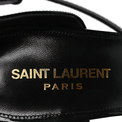Saint Laurent Patent Calfskin Opyum 110 Sandals 40.5 Black 9 of 11