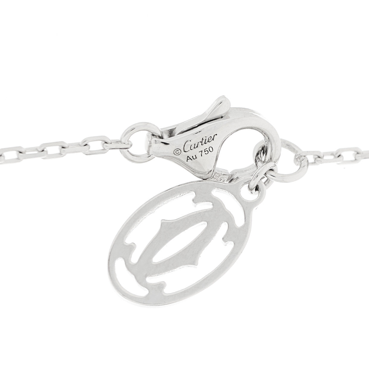 Cartier 18K White Gold Diamond SM D'Amour Pendant Necklace 6 of 7