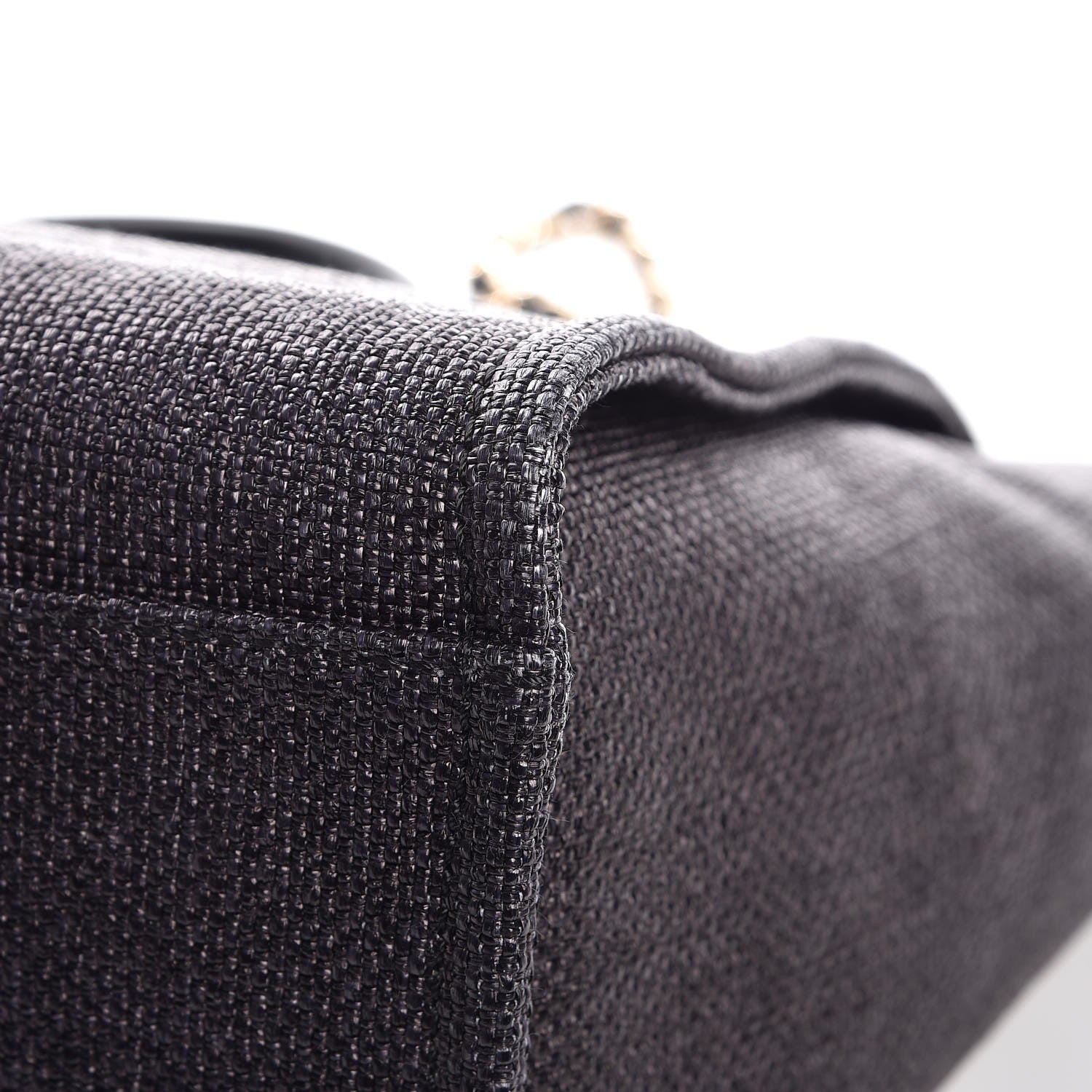 Chanel Woven Straw Raffia Large Deauville Tote Black 11 of 12