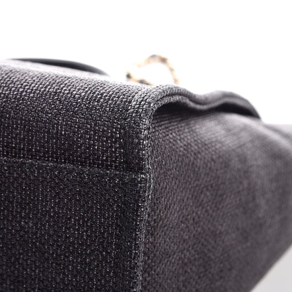 Chanel Woven Straw Raffia Large Deauville Tote Black 11 of 12