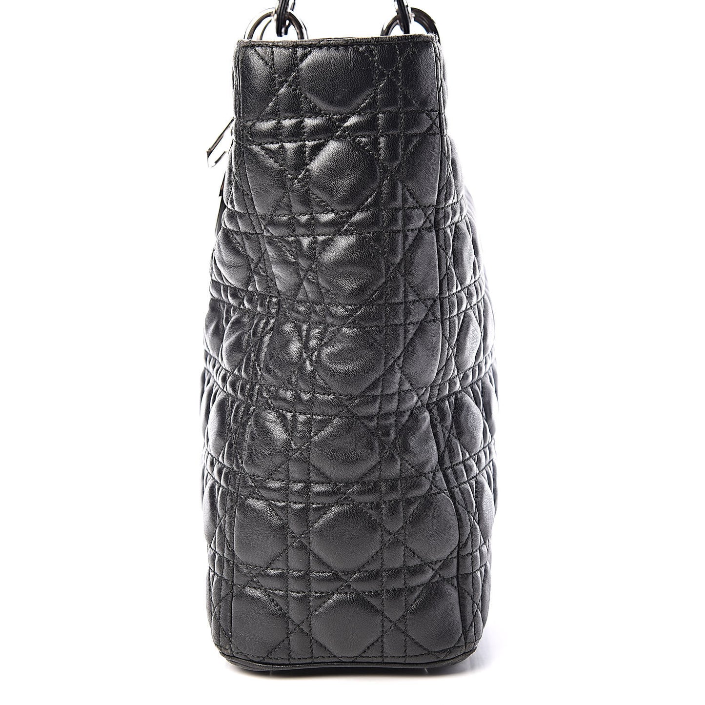 Lambskin Cannage Large Lady Dior Black